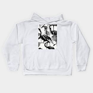 Flamingo Shadow Silhouette Anime Style Collection No. 140 Kids Hoodie